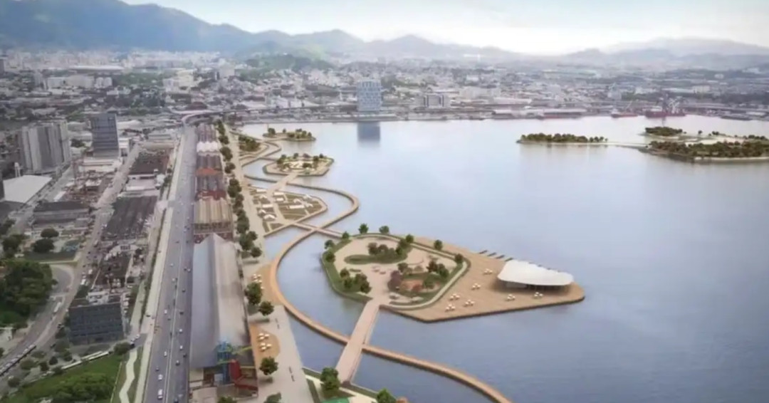 Projeto de parque na região portuária do Rio prevê praças flutuantes