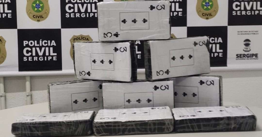 Polícia Civil apreende 9kg de cocaína em ação de combate ao tráfico de drogas em Propriá