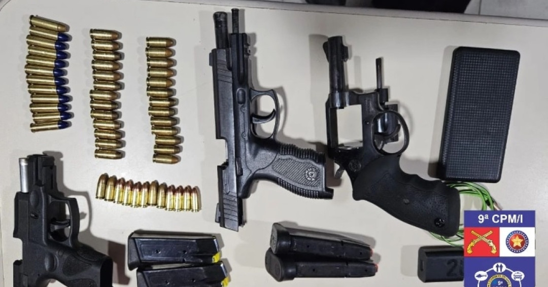 Polícia Militar realiza apreensão de armas e munições após perseguição em Coruripe