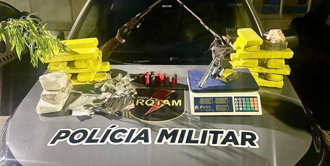 PM apreende drogas, armas e prende homens apontados como autores de atentado em Coruripe