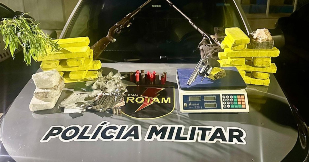 PM apreende drogas, armas e prende homens apontados como autores de atentado em Coruripe