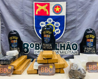 PM apreende 20 Kg de drogas em casa que funcionava como depósito para o tráfico