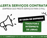 Empresa oferece vaga imediata para tradutor e intérprete de Libras no Ifal Penedo
