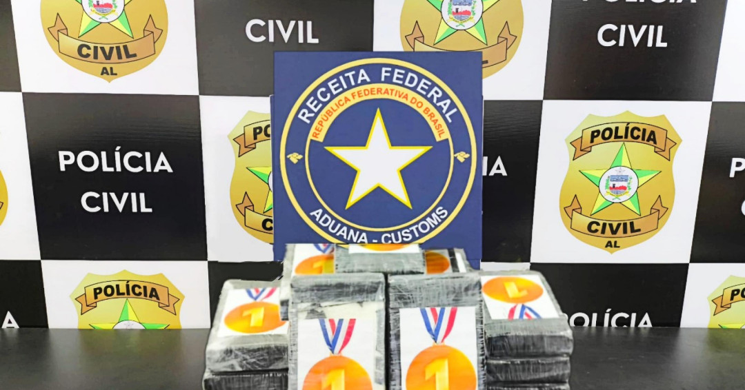 Polícia Civil e Receita Federal apreendem 20 kg de cocaína em Maceió