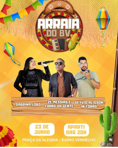 Véspera de São João será animada em Penedo com o "Arraiá do BV"