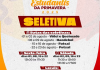 Escolas de Penedo irão participar de etapa seletiva dos Jogos da Primavera