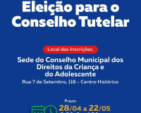 Inscrições para interessados em fazer parte do Conselho Tutelar de Penedo estão abertas