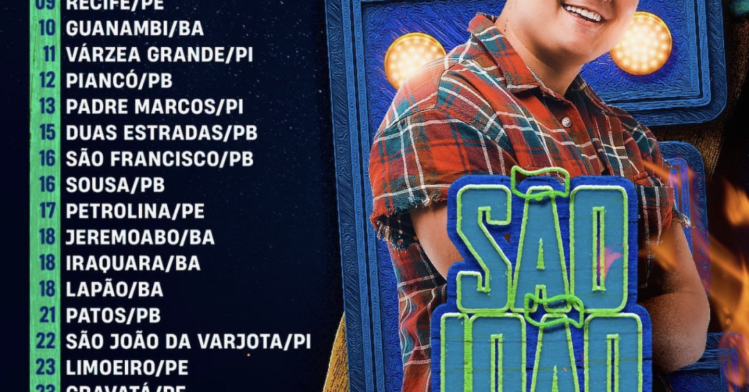 Eric Land é mais uma atração a divulgar agenda com show em Penedo nos festejos juninos