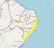 Novo alerta de chuvas é emitido para 53 cidades alagoanas, incluindo Penedo