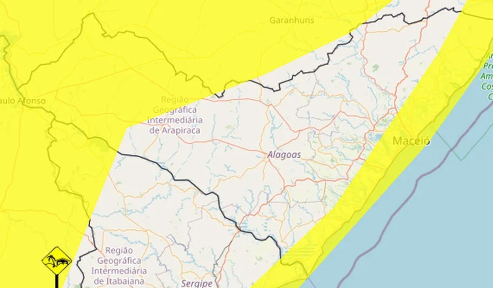 Alerta de vendaval e ventos costeiros em Alagoas: Penedo entre os municípios afetados