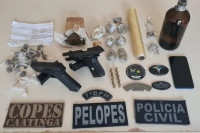 Polícia Militar de Alagoas apreende 146 armas e 74,7 kg de drogas em novembro