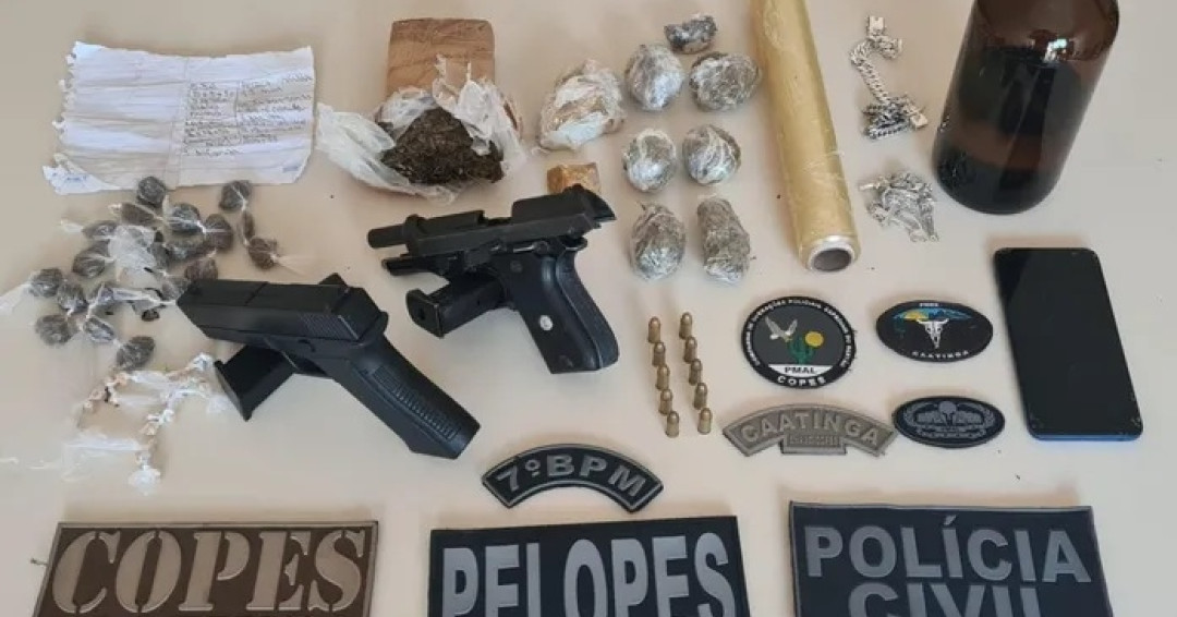 Polícia Militar de Alagoas apreende 146 armas e 74,7 kg de drogas em novembro