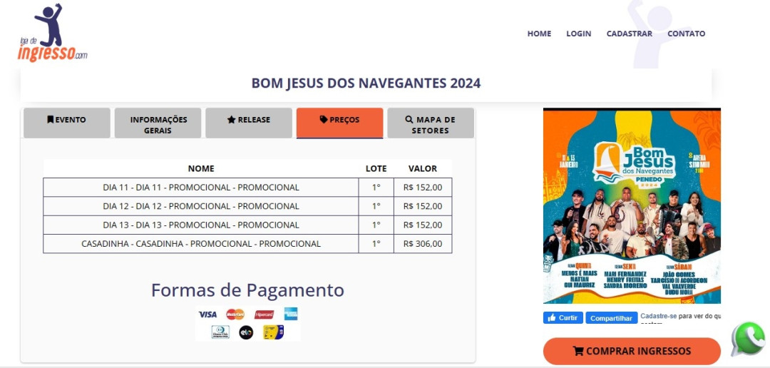 Divulgados valores dos camarotes para a festa de Bom Jesus de Penedo; confira!