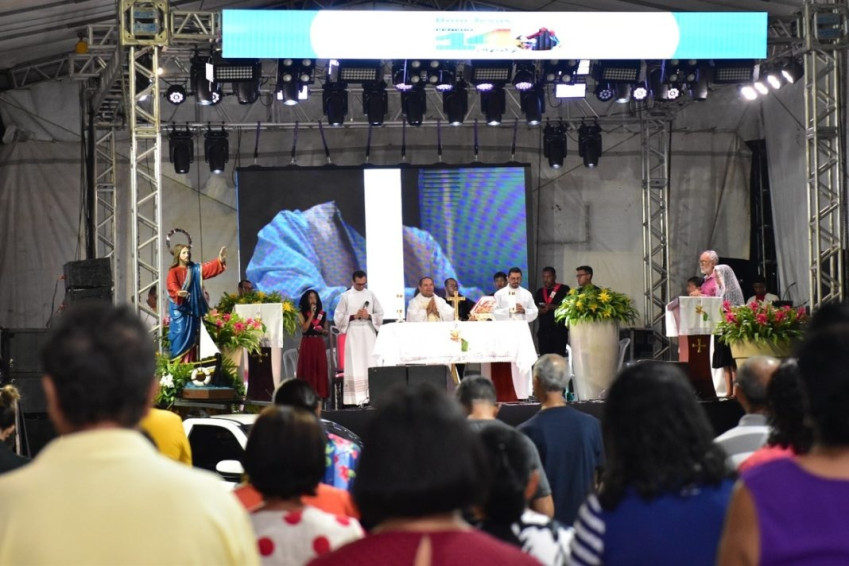 Palco da Fé recebe imagem peregrina do Glorioso Bom Jesus dos Navegantes